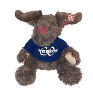 Fifty Four Genuine Classic Cooper Mountain Moose Patch On Antler Plush Toy 8"